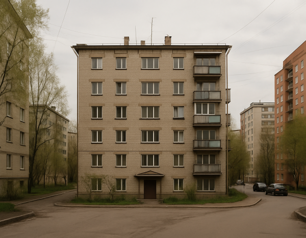 Жилой район в российском городе для временной регистрации