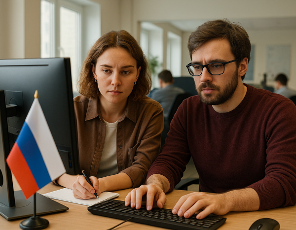 Дизайнер и разработчик работают вместе над проектом
