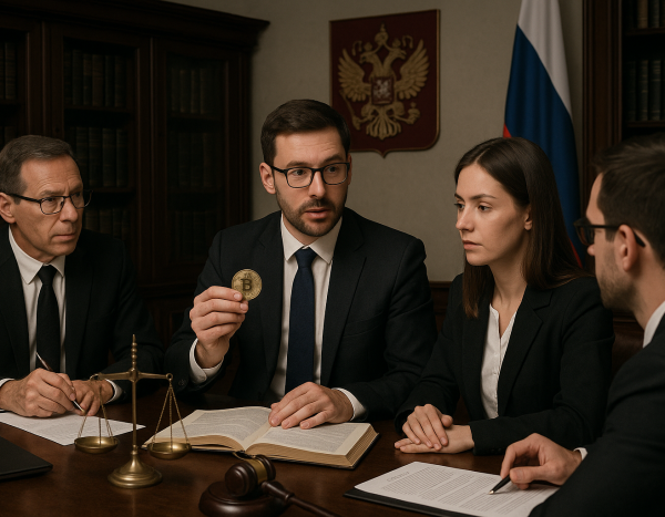 Юристы в российском офисе обсуждают законы о криптовалютах